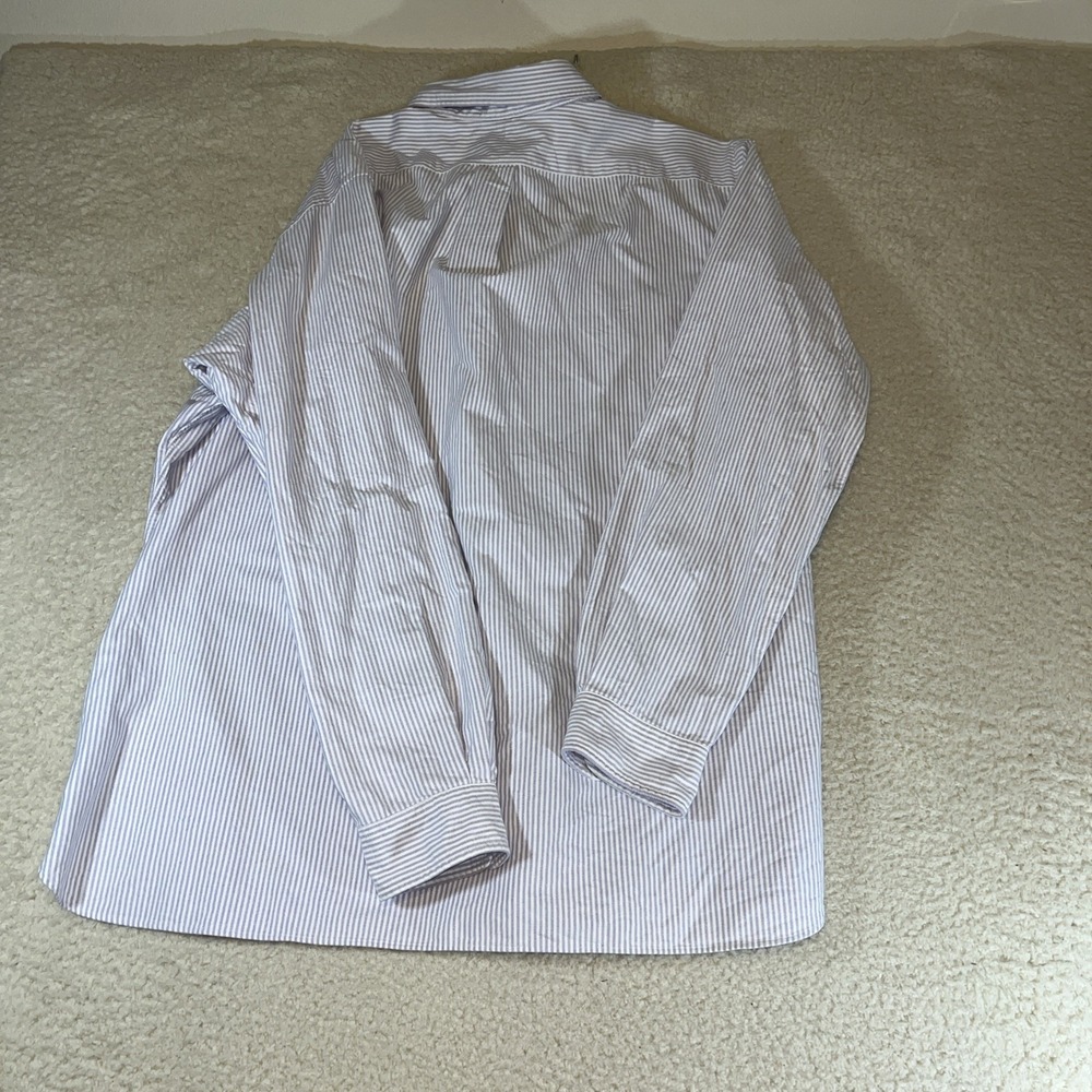 Polo Ralph Lauren XXL Classic Fit Pinstripe Button Down Shirt Flesh Pony 36/37 - Picture 12 of 16